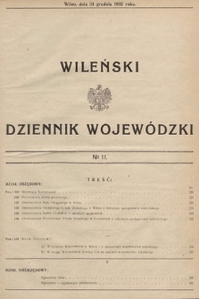Wileński Dziennik Wojewódzki. 1932, nr 11