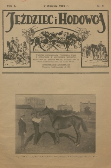 Jeździec i Hodowca. R.1, 1922, nr 2