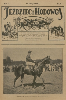 Jeździec i Hodowca. R.1, 1922, nr 9