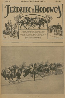 Jeździec i Hodowca. R.1, 1922, nr 18