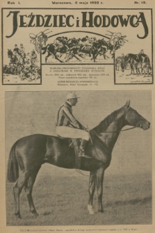 Jeździec i Hodowca. R.1, 1922, nr 19