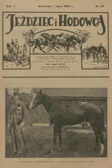Jeździec i Hodowca. R.1, 1922, nr 27