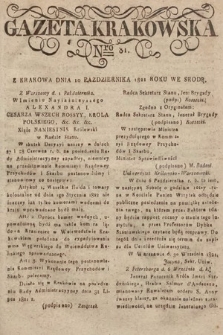 Gazeta Krakowska. 1821, nr 81