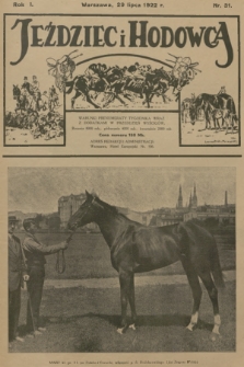 Jeździec i Hodowca. R.1, 1922, nr 31