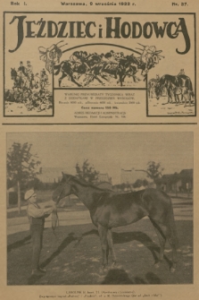 Jeździec i Hodowca. R.1, 1922, nr 37