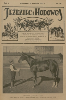 Jeździec i Hodowca. R.1, 1922, nr 38