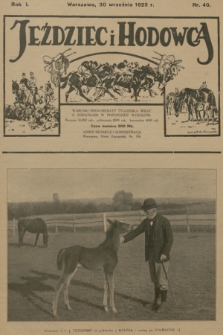 Jeździec i Hodowca. R.1, 1922, nr 40
