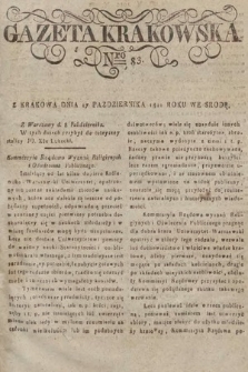 Gazeta Krakowska. 1821, nr 83