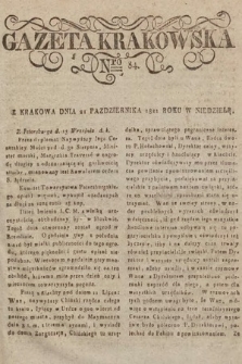 Gazeta Krakowska. 1821, nr 84