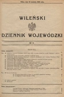 Wileński Dziennik Wojewódzki. 1933, nr 4