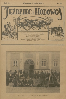 Jeździec i Hodowca : tygodnik sportowo-hodowlany. R.2, 1923, nr 18