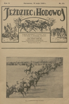 Jeździec i Hodowca : tygodnik sportowo-hodowlany. R.2, 1923, nr 20