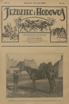Jeździec i Hodowca : tygodnik sportowo-hodowlany. R.2, 1923, nr 21