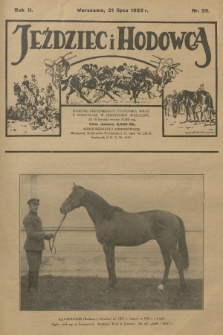 Jeździec i Hodowca : tygodnik sportowo-hodowlany. R.2, 1923, nr 29