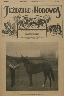 Jeździec i Hodowca : tygodnik sportowo-hodowlany. R.2, 1923, nr 46