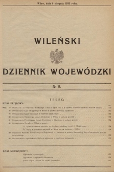 Wileński Dziennik Wojewódzki. 1933, nr 8