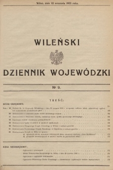 Wileński Dziennik Wojewódzki. 1933, nr 9