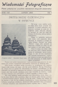 Wiadomości Fotograficzne : pismo poświęcone wszelkim dziedzinom fotografii amatorskiej. R.7, 1937, nr 7