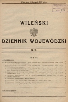 Wileński Dziennik Wojewódzki. 1933, nr 11