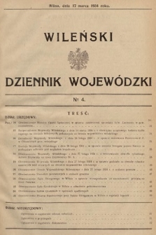 Wileński Dziennik Wojewódzki. 1934, nr 4