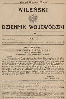Wileński Dziennik Wojewódzki. 1934, nr 6