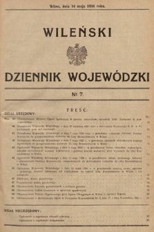 Wileński Dziennik Wojewódzki. 1934, nr 7