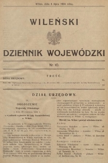 Wileński Dziennik Wojewódzki. 1934, nr 10
