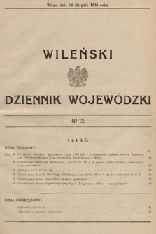 Wileński Dziennik Wojewódzki. 1934, nr 12