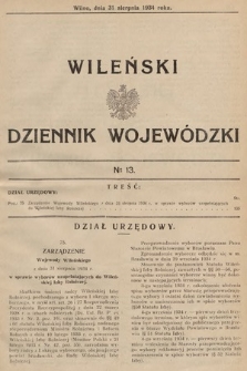 Wileński Dziennik Wojewódzki. 1934, nr 13