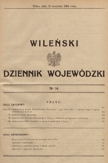 Wileński Dziennik Wojewódzki. 1934, nr 14