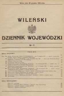 Wileński Dziennik Wojewódzki. 1934, nr 17
