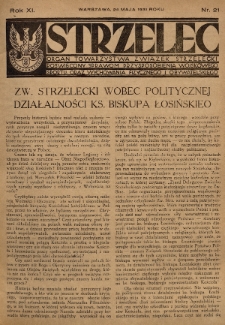 Strzelec : organ Towarzystwa Związek Strzelecki poświęcony sprawom przysposobienia wojskowego, sportu, oraz wychowania fizycznego i obywatelskiego. R.11 (1931), nr 21