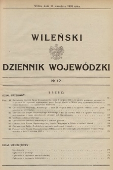 Wileński Dziennik Wojewódzki. 1935, nr 12