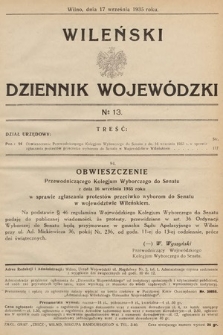 Wileński Dziennik Wojewódzki. 1935, nr 13