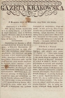Gazeta Krakowska. 1823, nr 77