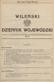 Wileński Dziennik Wojewódzki. 1936, nr 2