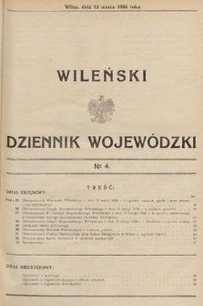 Wileński Dziennik Wojewódzki. 1936, nr 4