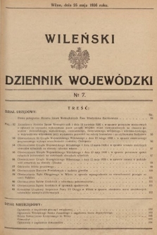 Wileński Dziennik Wojewódzki. 1936, nr 7