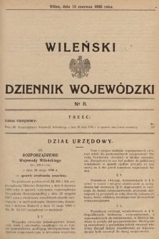 Wileński Dziennik Wojewódzki. 1936, nr 8