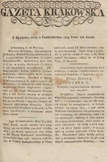 Gazeta Krakowska. 1823, nr 81