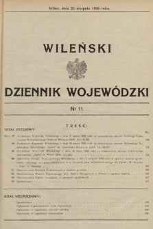 Wileński Dziennik Wojewódzki. 1936, nr 11