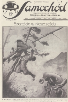 Samochód : ilustrowany tygodnik : zagadnienia nowoczesnej komunikacji : technika, praktyka, kronika. [R.2], 1929, nr 5