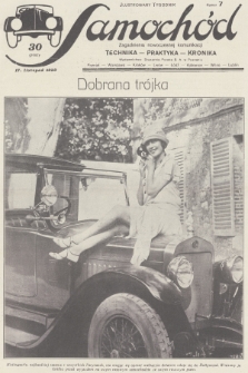 Samochód : ilustrowany tygodnik : zagadnienia nowoczesnej komunikacji : technika, praktyka, kronika. [R.2], 1929, nr 7