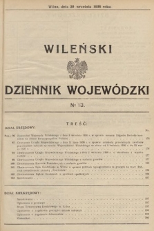 Wileński Dziennik Wojewódzki. 1936, nr 13
