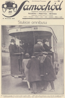 Samochód : ilustrowany tygodnik : zagadnienia nowoczesnej komunikacji : technika, praktyka, kronika. [R.2], 1930, nr 50