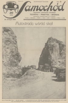 Samochód : ilustrowany tygodnik : zagadnienia nowoczesnej komunikacji : technika, praktyka, kronika. R.3, 1930, nr 8