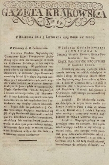 Gazeta Krakowska. 1823, nr 89