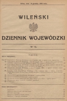 Wileński Dziennik Wojewódzki. 1936, nr 15