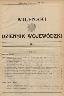 Wileński Dziennik Wojewódzki. 1937, nr 1