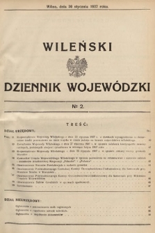 Wileński Dziennik Wojewódzki. 1937, nr 2